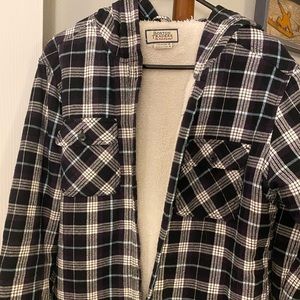 Fleece lined, hooded Flannel